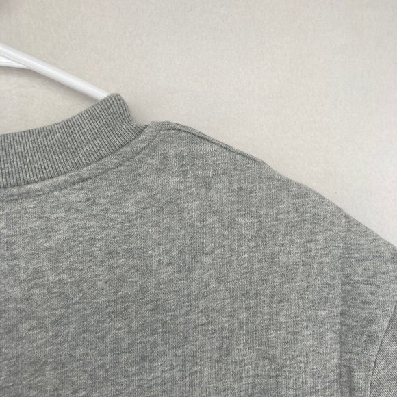 Maison Kitsune Mens Grey Pixel Fox Crewneck Sweatshirt Long Sleeve Size M NWT - Picture 7 of 8